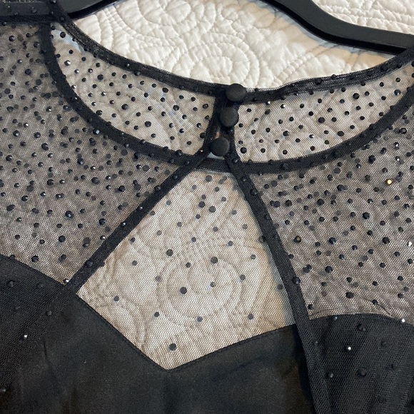 Lulus Black Sheer Rhinestone Bodycon Dress - Picture 4 of 11